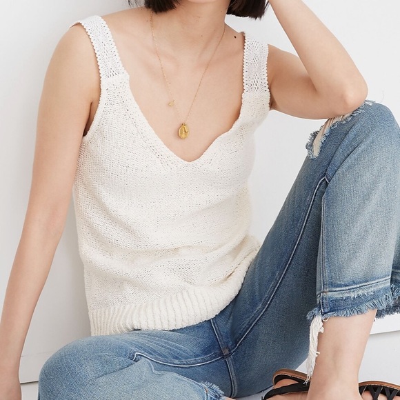 NWT: Madewell Crochet-Strap Sweater Tank - Picture 1 of 7